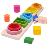 YHHYTOY Montessori stacking pieces for toddlers enhance fine motor and spatial skills.