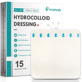 YHOVID 15-pack hydrocolloid dressing 4x4 provides sterile protection and absorption for small wounds