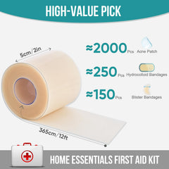 YHOVID hydrocolloid roll cut-to-size demonstrates customizable sizing for varying wounds