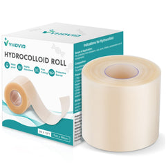 YHOVID hydrocolloid roll packaging shows latex-free, skin-friendly design for wound care