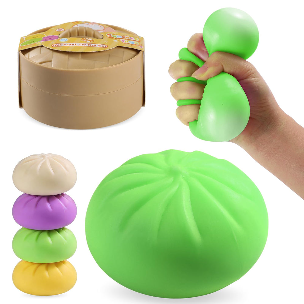 YHYAQYHYAX squishy dumpling close-up shows ultra-soft texture for sensory play.
