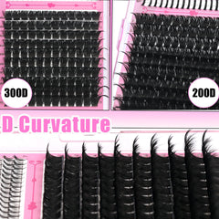 YIDUO Lashes Clusters Spikes with bottom lashes for manga-style dramatic extensions.