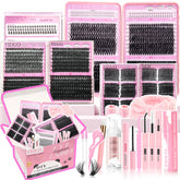 YIDUO Lashes Clusters kit with 1864 pieces for versatile volume looks