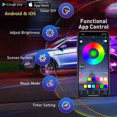 Yielinth app control interface enables quick color changes