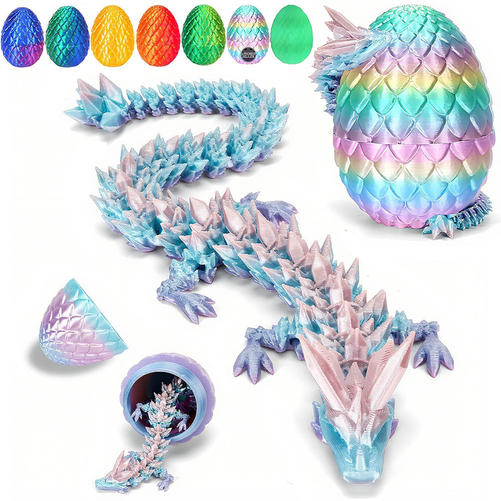 YILCER dragon egg rainbow closeup shows durable, kid-friendly 3D details.