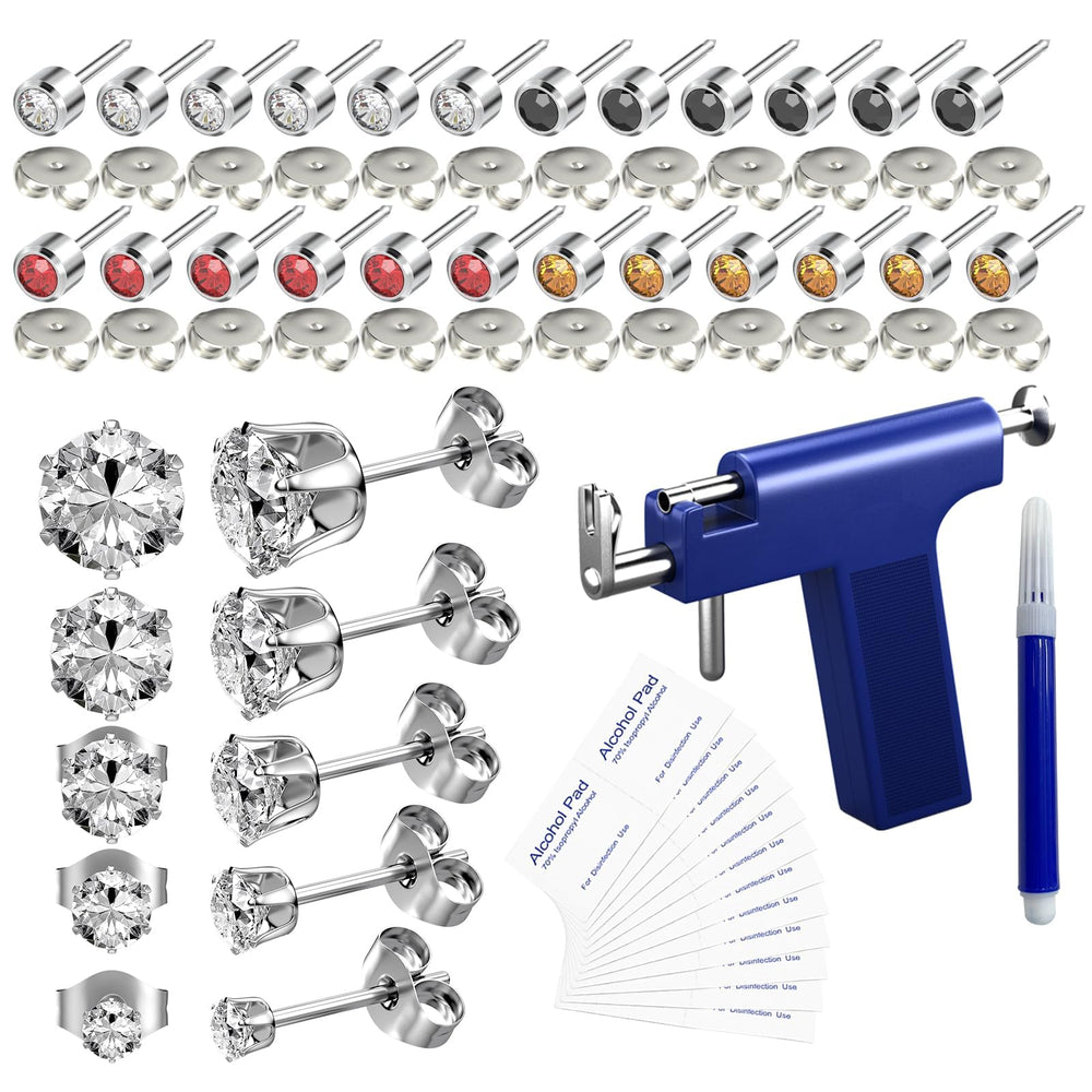 YINPAD ear piercing gun front view showing precise alignment for quick puncture.