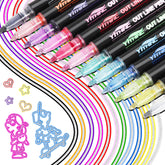 YITHINC 12-color glitter outline markers set ready for Easter crafts and card accents