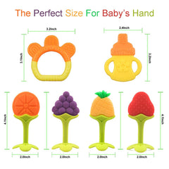 YIYEE strawberry teether soothes sore gums with textured massage