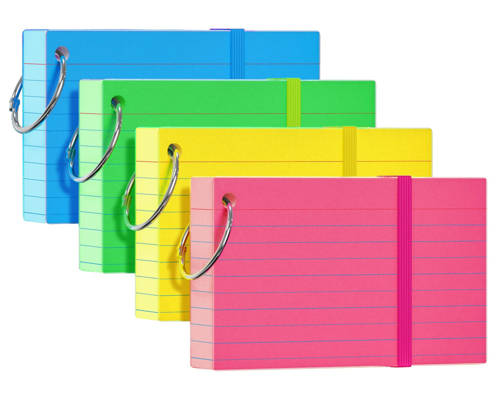YIZUUN colored index cards with rings for organized study.