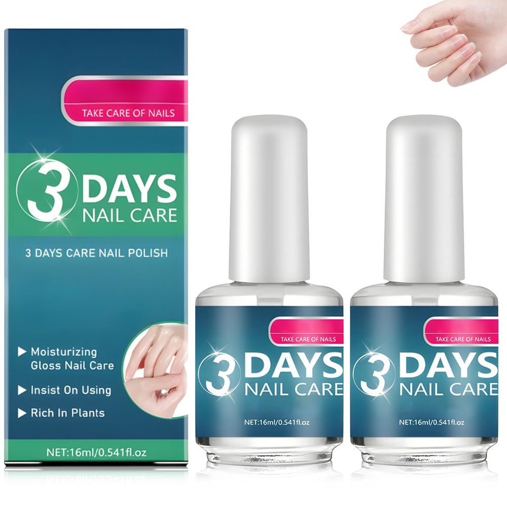 YJW 3 Days Nail Care duo packaging with two 16ml bottles for easy home use