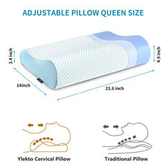 Ylekto removable pillowcase with breathable fabric keeps the pillow cool.