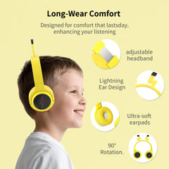 YLFASHION over-ear headphones with soft cushions for all-day comfort