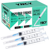 YNCY 50-pack 3ml syringe ready for precise injections and measurements.