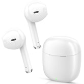 Yobola wireless earbuds with charging case for easy on-the-go recharging.