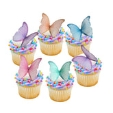 YOcity edible butterflies in mixed colors for cake and cupcake decorating