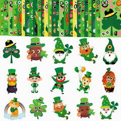 Yodeeni 12 styles of St Patrick's Day stickers for playful crafts.
