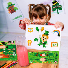Yodeeni St Patrick's Day stickers with easy-peel adhesive for mess-free use.