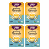 Yogi Comforting Chamomile tea packaging image showing organic, relaxing blend