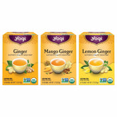 Yogi Ginger Variety Sampler tea bags for digestion-friendly herbal tea.