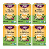 Yogi Green Tea Kombucha bags show antioxidant-rich blend for daily refreshment