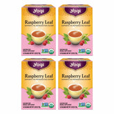 Yogi Raspberry Leaf Tea bags offer a caffeine-free, soothing cup.