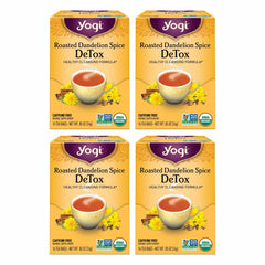 Yogi Roasted Dandelion Spice DeTox tea bags ready for a soothing ritual.