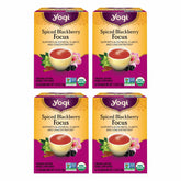Yogi Spiced Blackberry Focus tea bags promote alertness and focus.