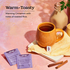 Organic, Non-GMO ingredients in Yogi Cinnamon Horchata support a clean plant-based cup.
