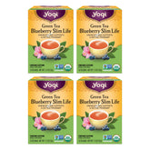 Yogi Tea Green Blueberry Slim Life packaging with organic badge and branding.