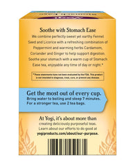 Yogi Tea Stomach Ease organic certifications logo highlighting quality.