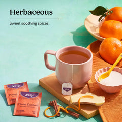 Close-up of licorice root in Yogi Throat Comfort blend