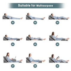 Yojoker leg pillows illustrating elevated positioning for comfort.