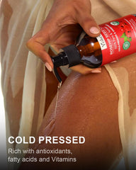 Yoken Rosehip Seed Oil close-up shows golden, cold-pressed oil ideal for dry skin.