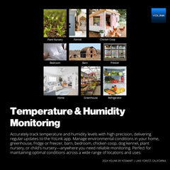 YoLink thermometer hygrometer inside fridge view for reliable cold-storage monitoring.