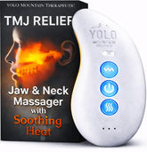 Yolo Mountain Therapeutic TMJ-relief massager showing ergonomic fit for the jaw.