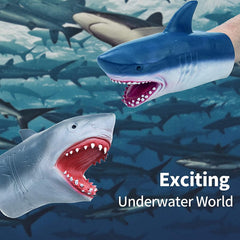 Yolococa shark puppet features detailed paint and lifelike teeth