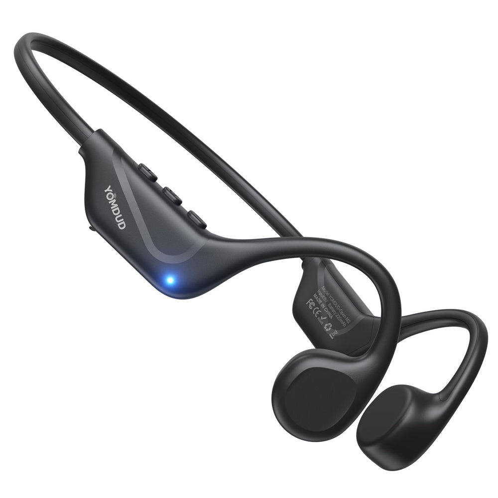 Yomdud bone conduction headphones open-ear design for safe outdoor listening.
