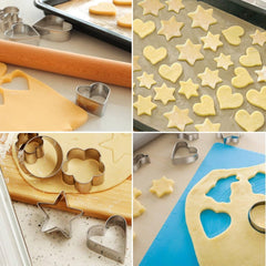 YomiFamily teardrop mini cookie cutters in varied sizes for clay crafts and decorative biscuits.
