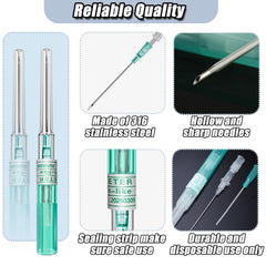 YONGDA 18G hollow catheter needle close-up for precise piercing.