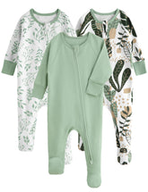 Yoofoss 3-pack organic cotton baby pajamas for newborns, ultra-soft.