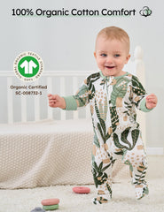 Yoofoss baby pajamas zipper design enables quick, quiet diaper changes.