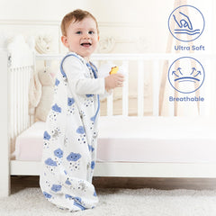 Yoofoss sleep sack with 2-way zipper and guard for safe nighttime diaper changes