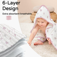 Two-pack Yoofoss baby towels emphasize durability and easy change routine.
