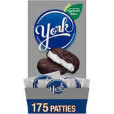 York bulk box front view showing 175 minty patties for sharing at events