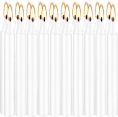 YOROXRG unscented 4 inch taper candles close-up highlighting dripless wax design