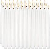 YOROXRG white 10-inch taper candles in box, perfect for weddings and home decor.