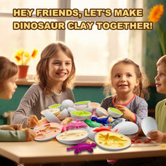 Yositochuan dinosaur eggs set includes clay tools for hands-on creativity and fine motor practice