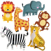 YOTHORN giraffe foil balloon adds bright jungle decor for kids' birthday parties.