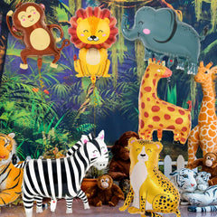YOTHORN lion foil balloon creates bold safari accents for events.