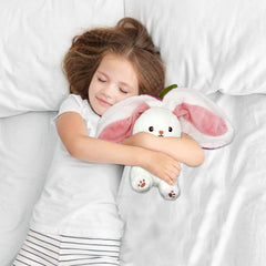 YOUBLEK Reversible bunny with carrot theme suitable for home décor and play.